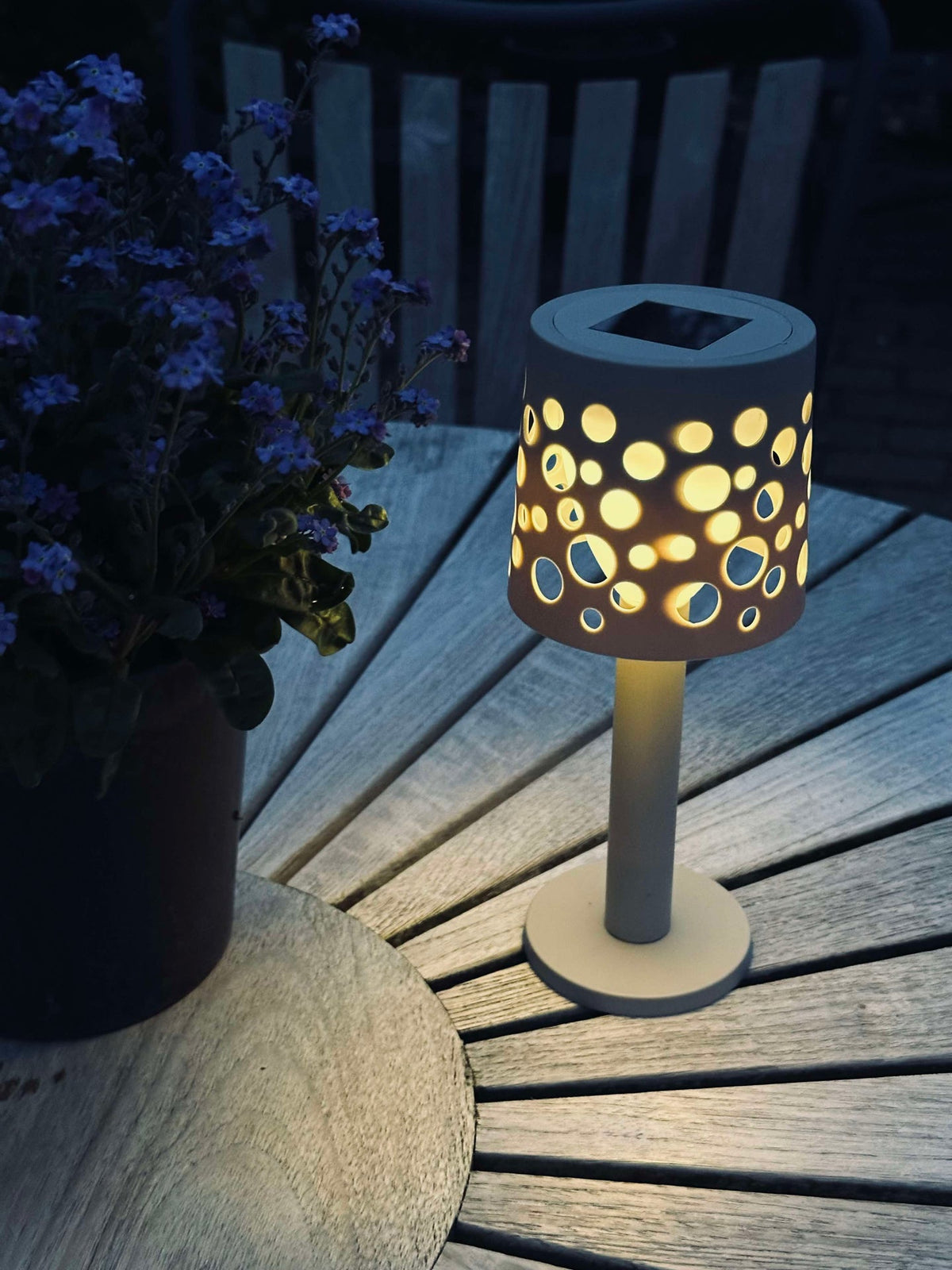 Tafellamp op zonne-energie - Lichtbeige