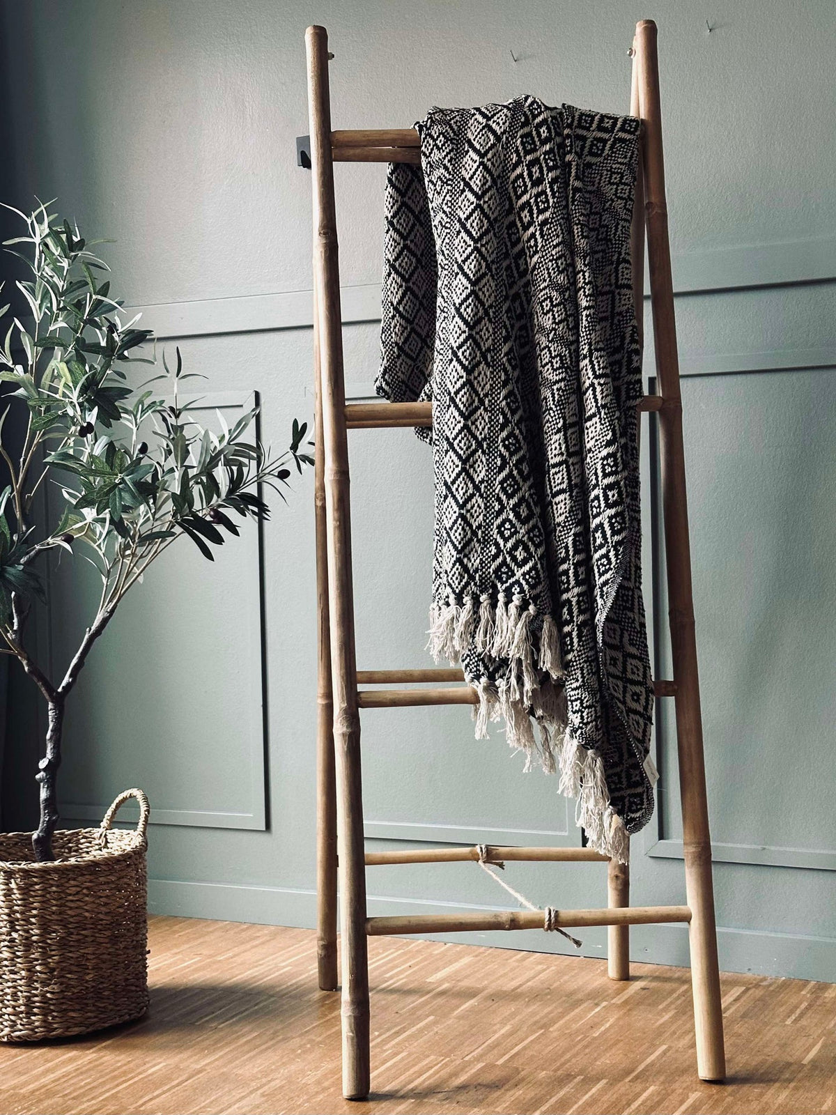 Dubbele ladder in bamboe