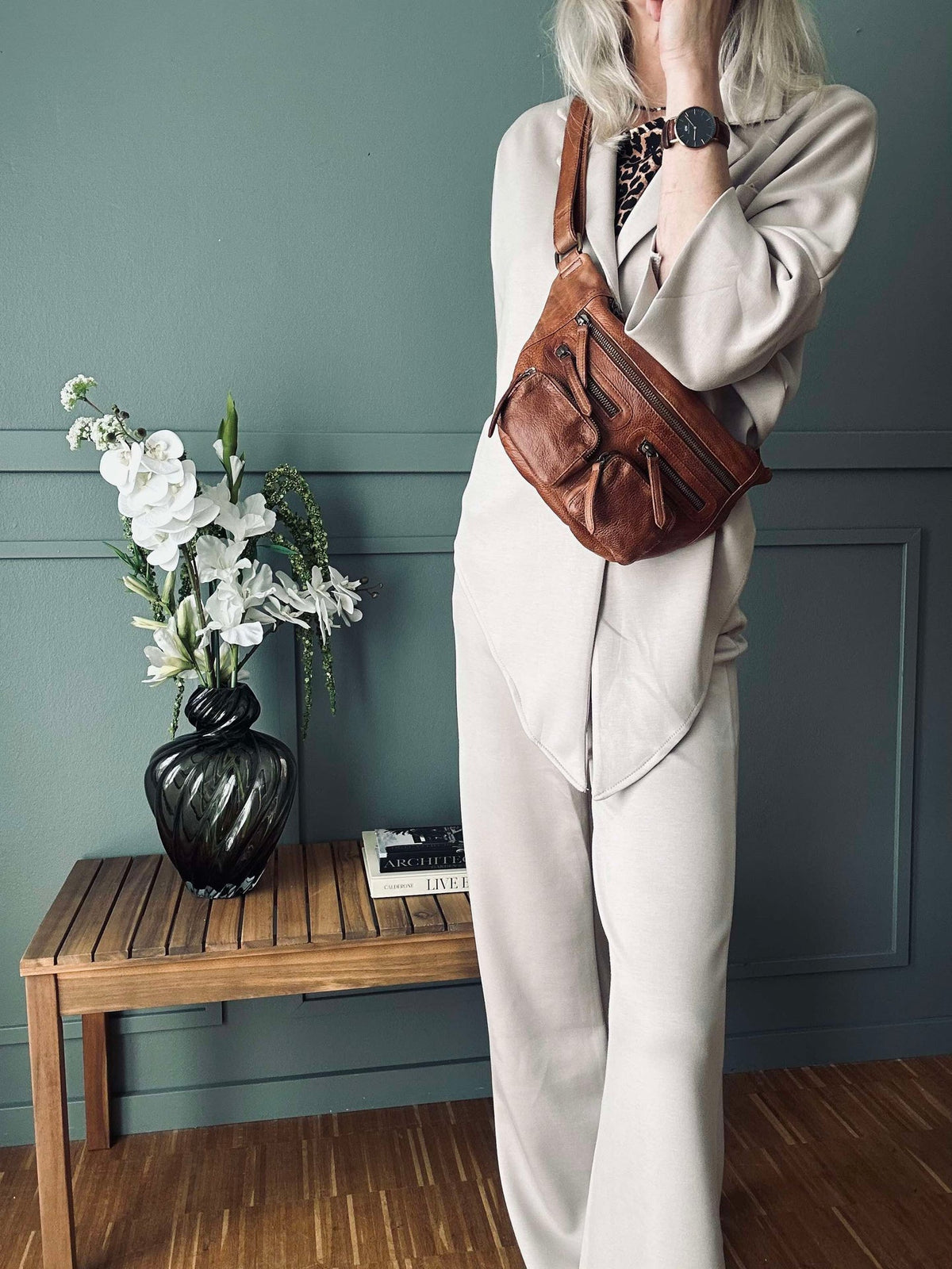 Set Lisa beige - Blouse en broek