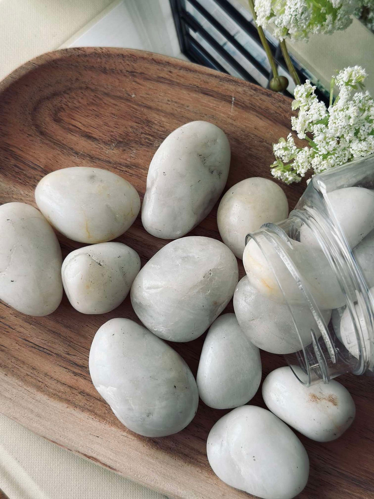 Stenen ter decoratie - 850 gram MIX white