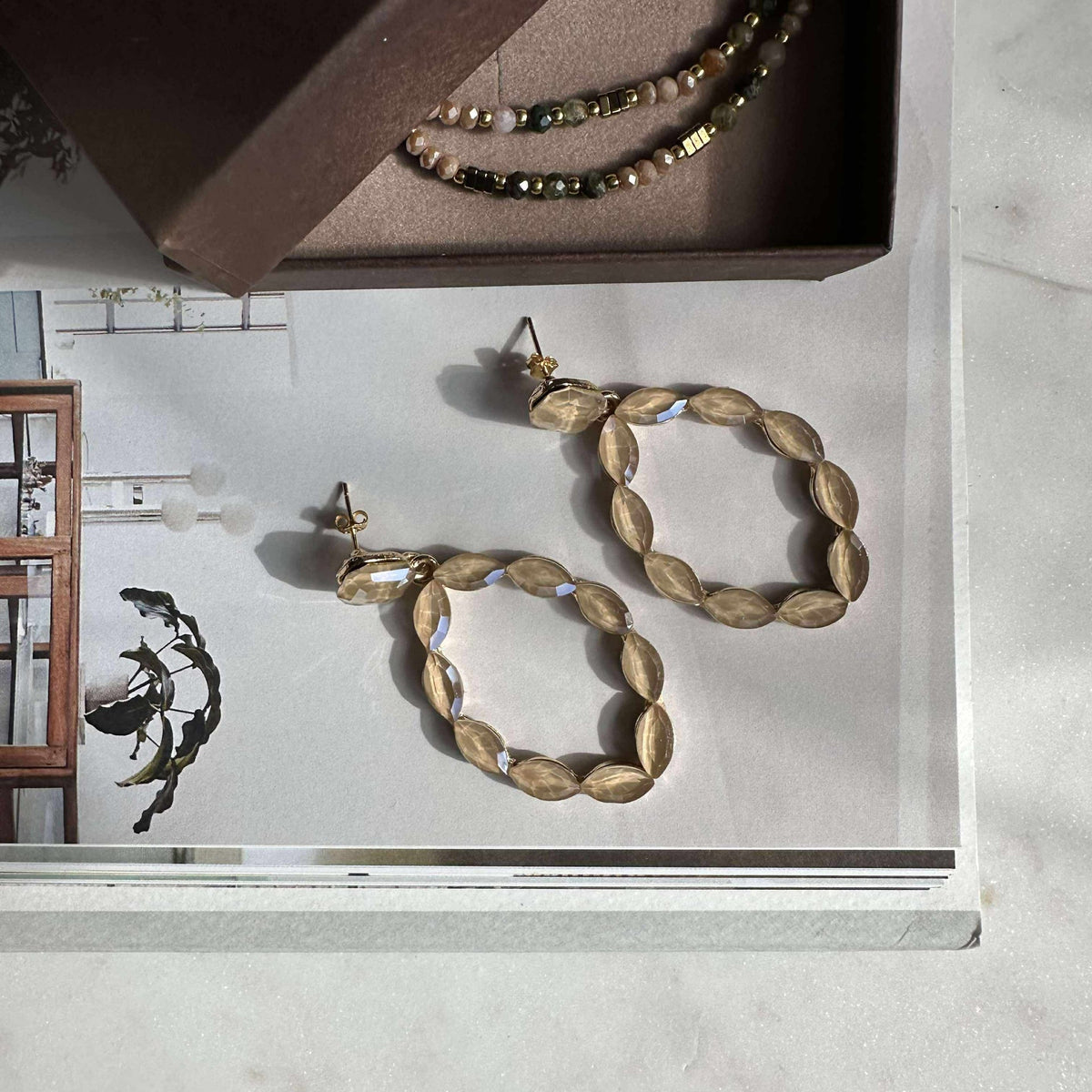 Oorbellen Melrose - Champagne