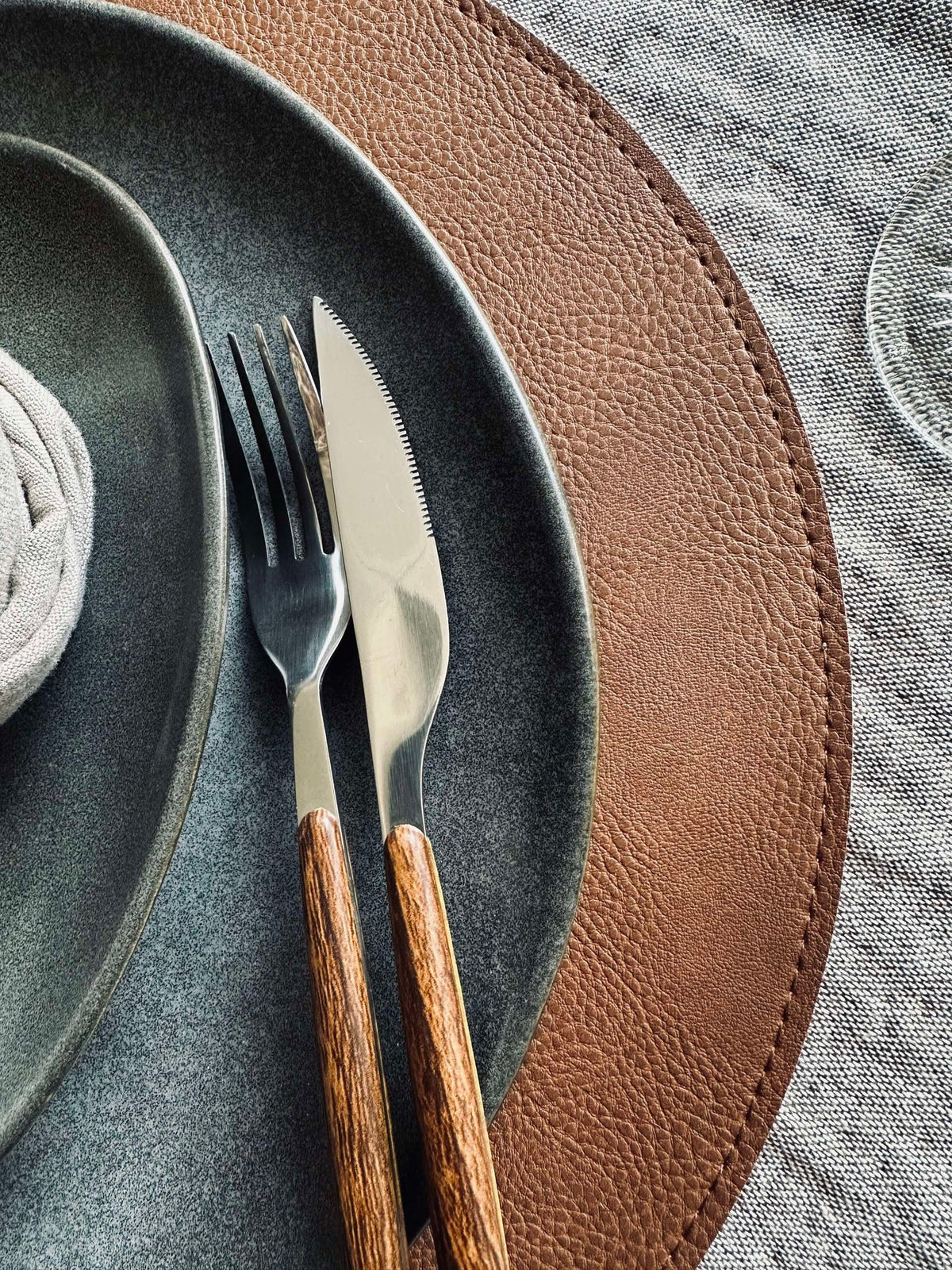 Placemat omkeerbaar - Tobacco/Sand
