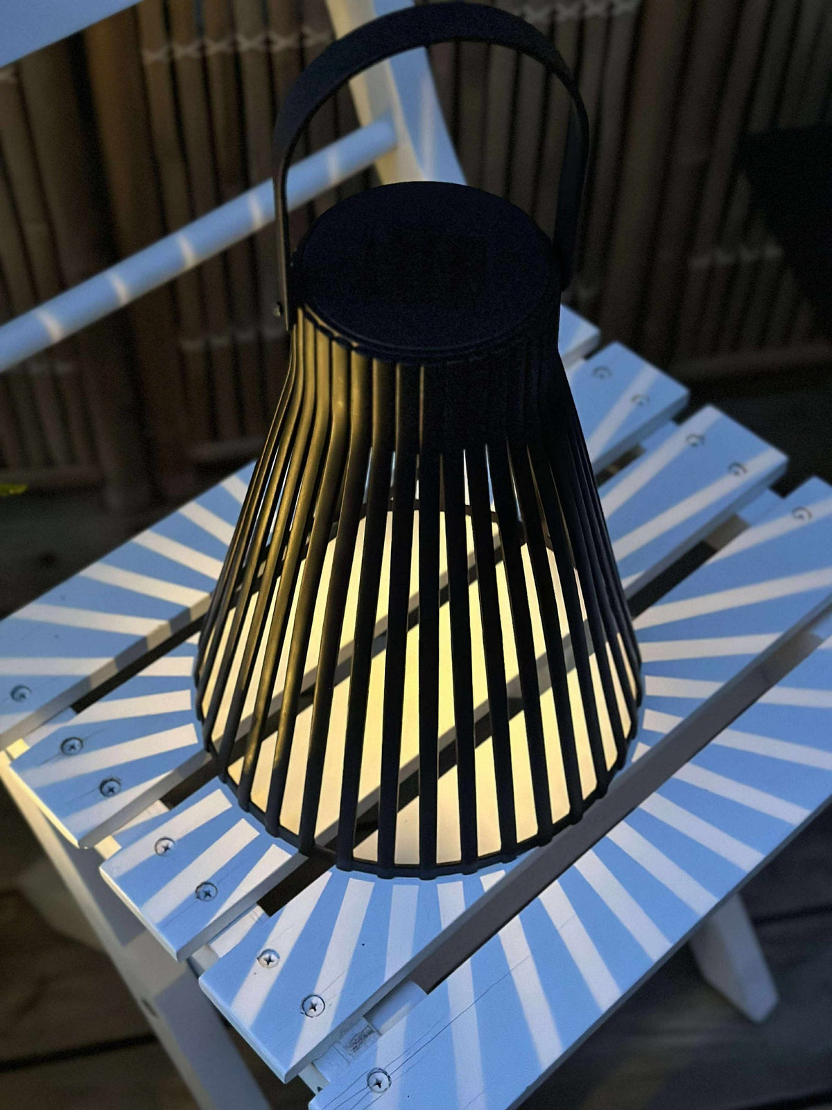 Lantaarn met zonnecellen - GARDEN BLACK 24cm