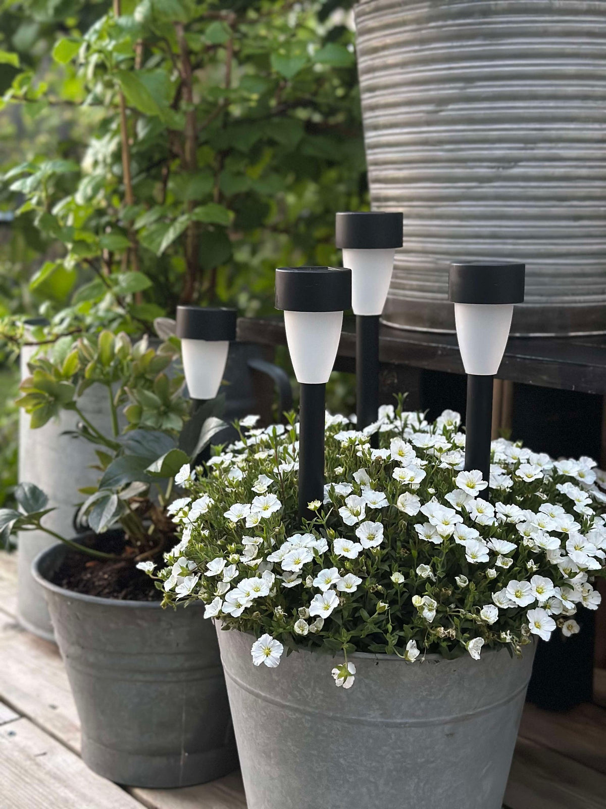 Fakkel met zonnecellen – Set van 4 stuks.