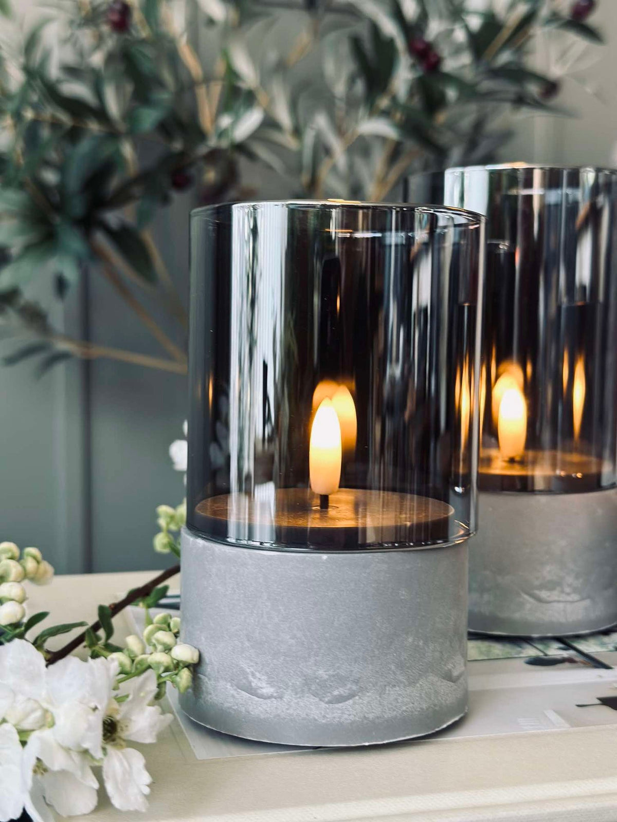 LED GREY Cylinder Set van 3 - Goedgekeurd voor binnen en buiten