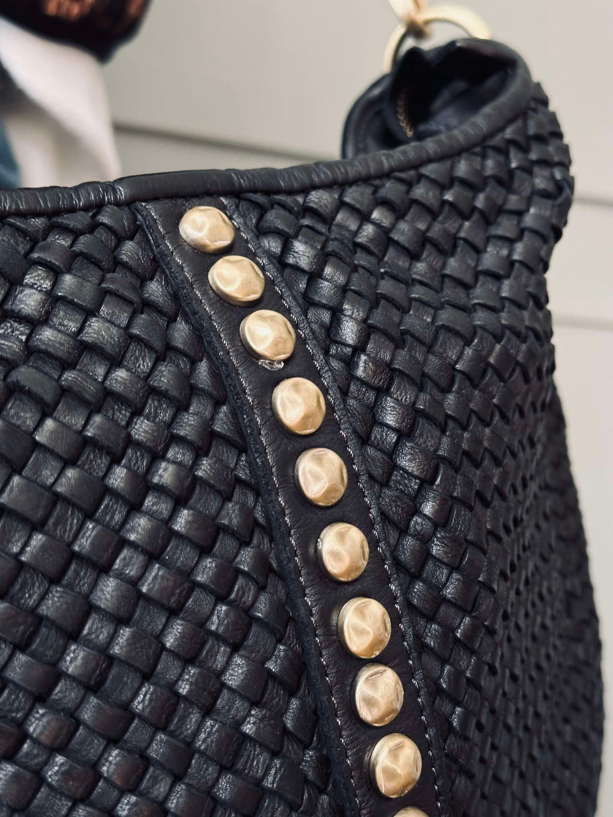 Crossover JOMA vlechtwerk en studs - Black