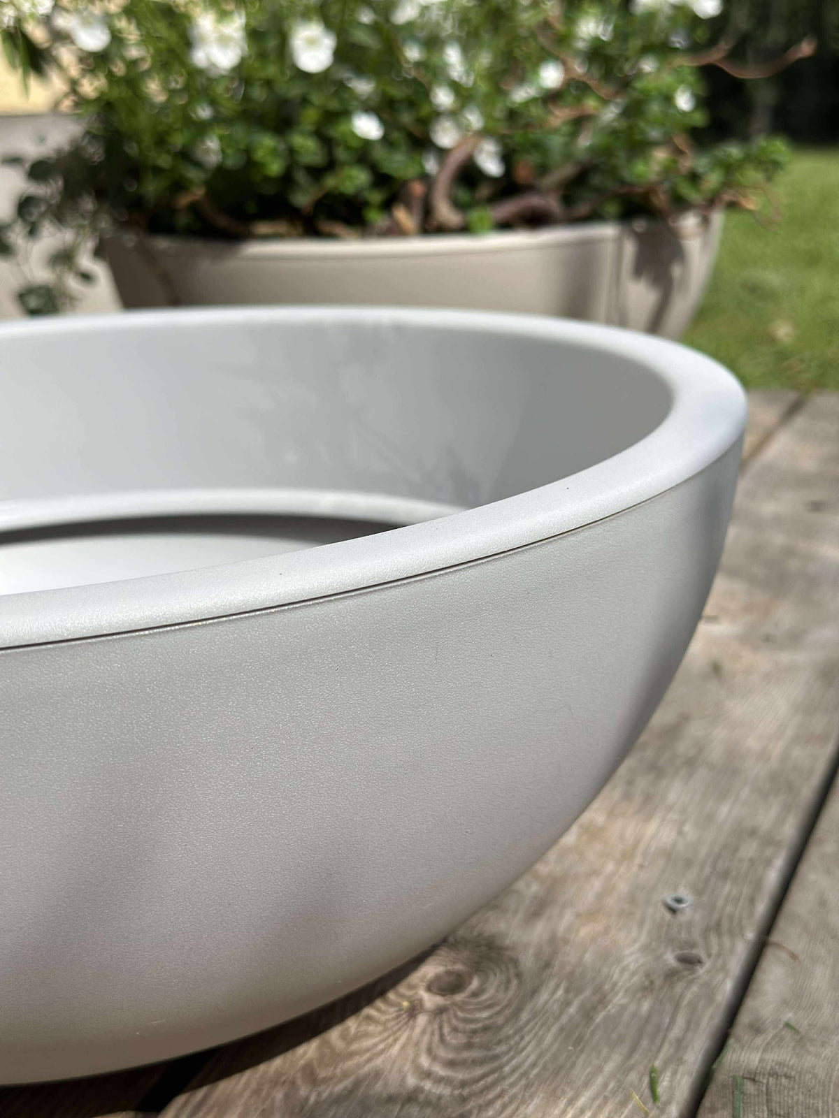 Spiegelvijver van gerecycled plastic - Stone grey