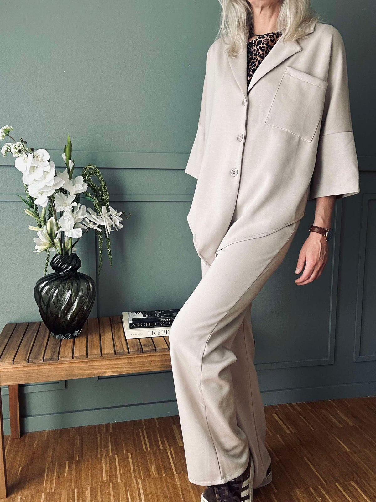 Set Lisa beige - Blouse en broek