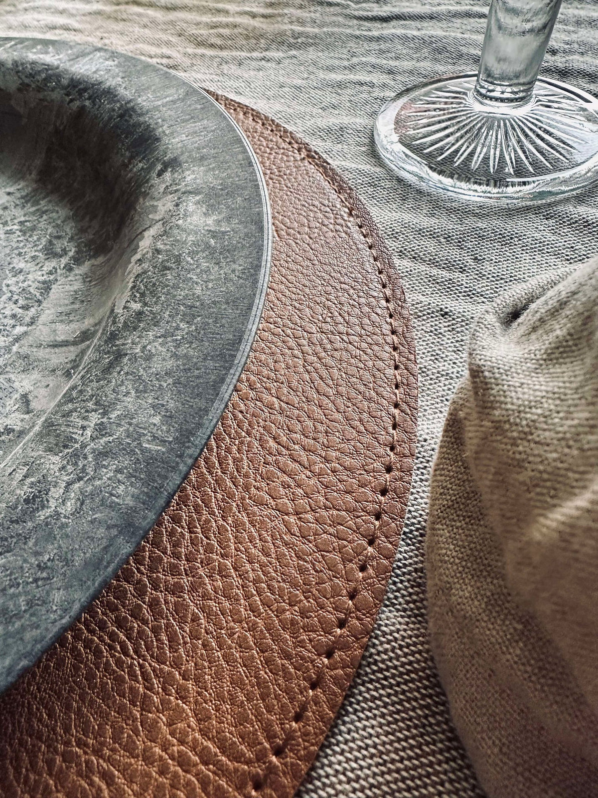 Omkeerbare placemat - Tobacco / Sand