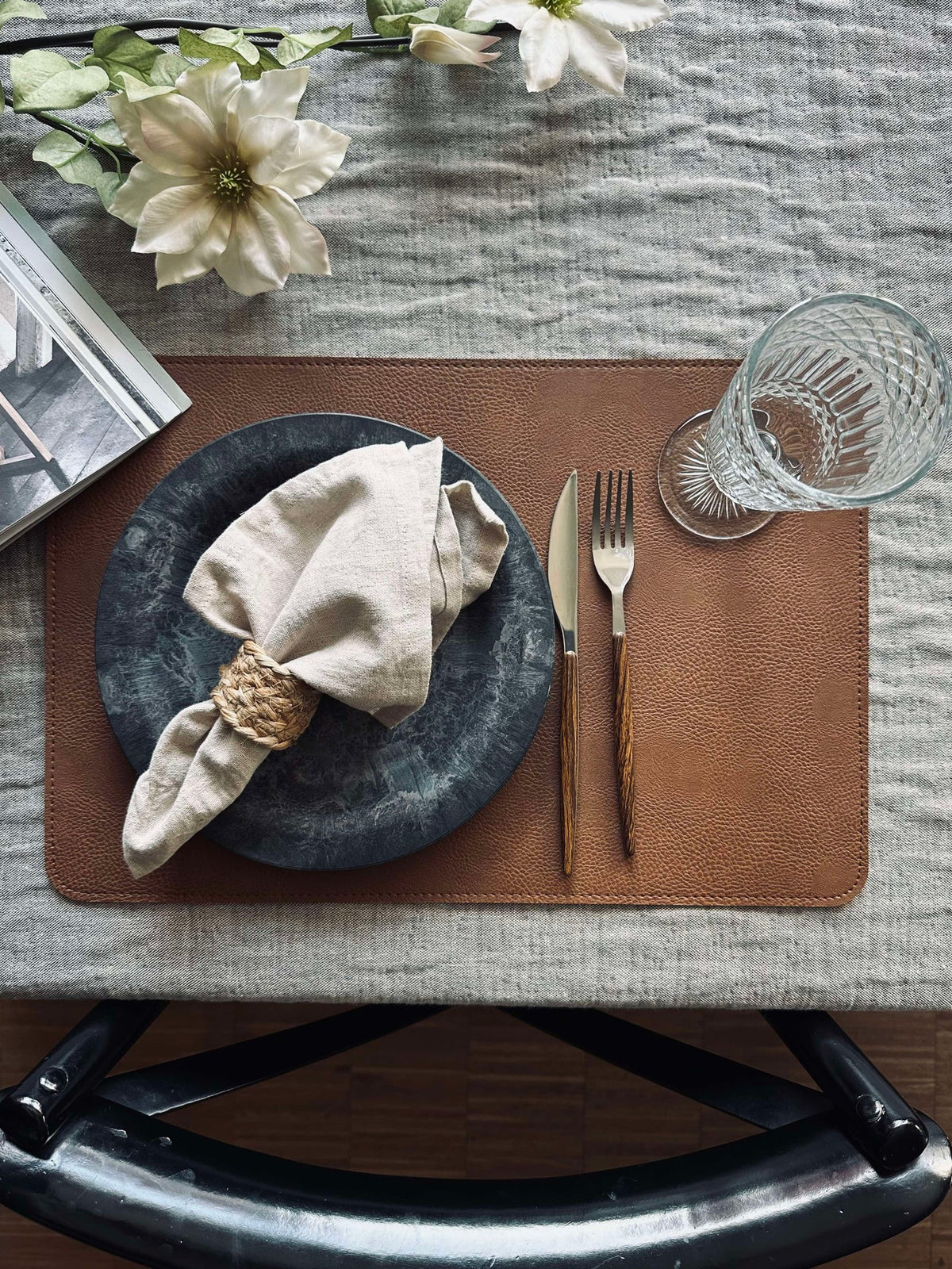 Placemat omkeerbaar - Tobacco / Sand 30x45cm