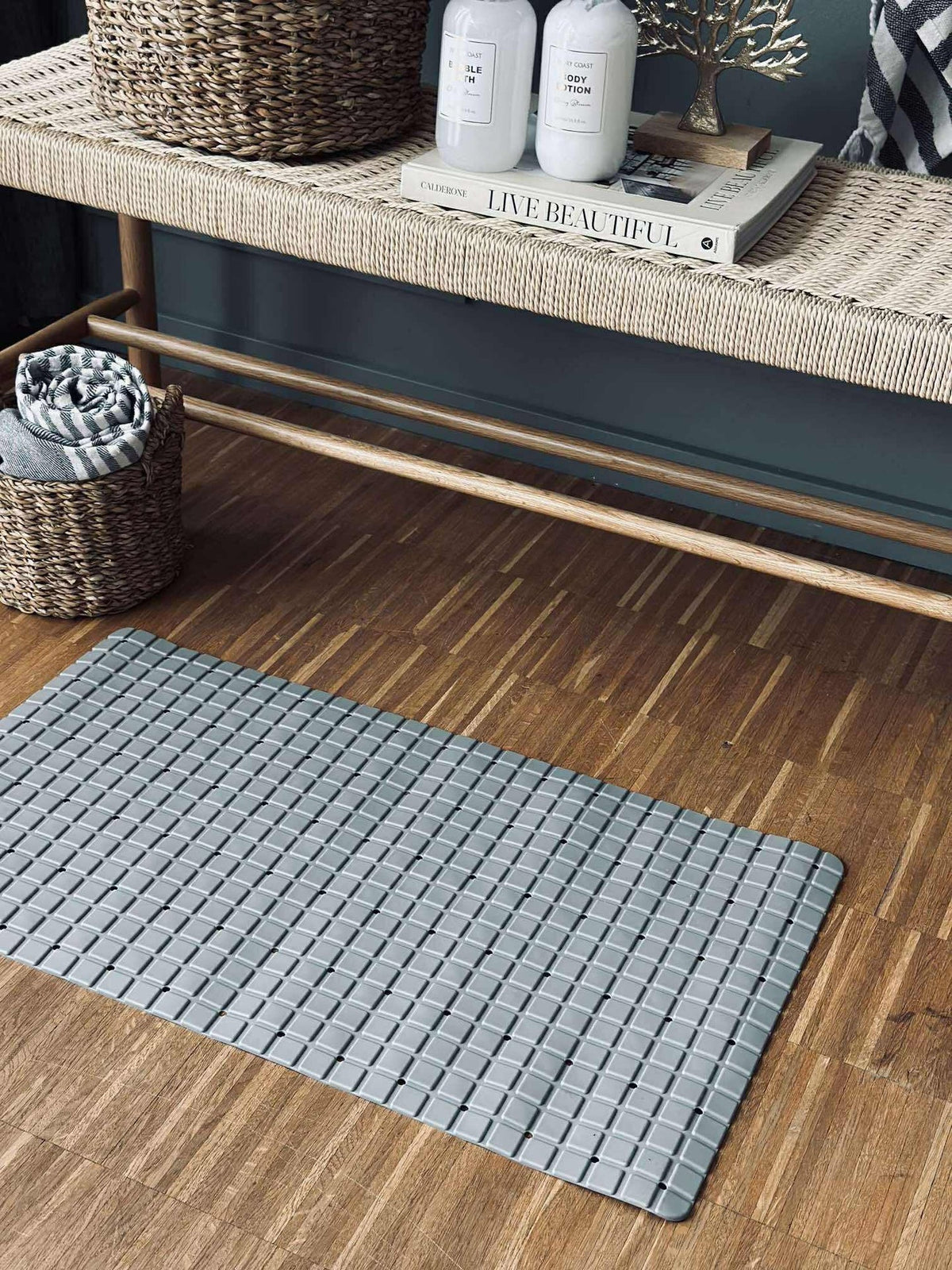 Badmat ANTISLIP 69x39 - Grijs