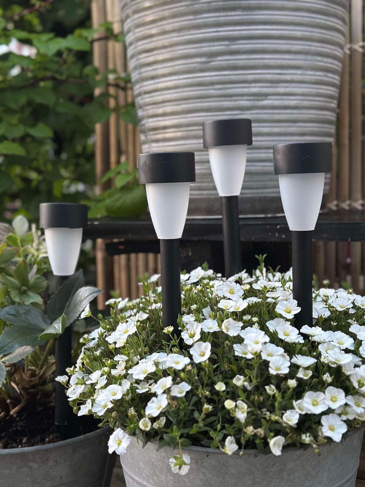 Fakkel met zonnecellen – Set van 4 stuks.