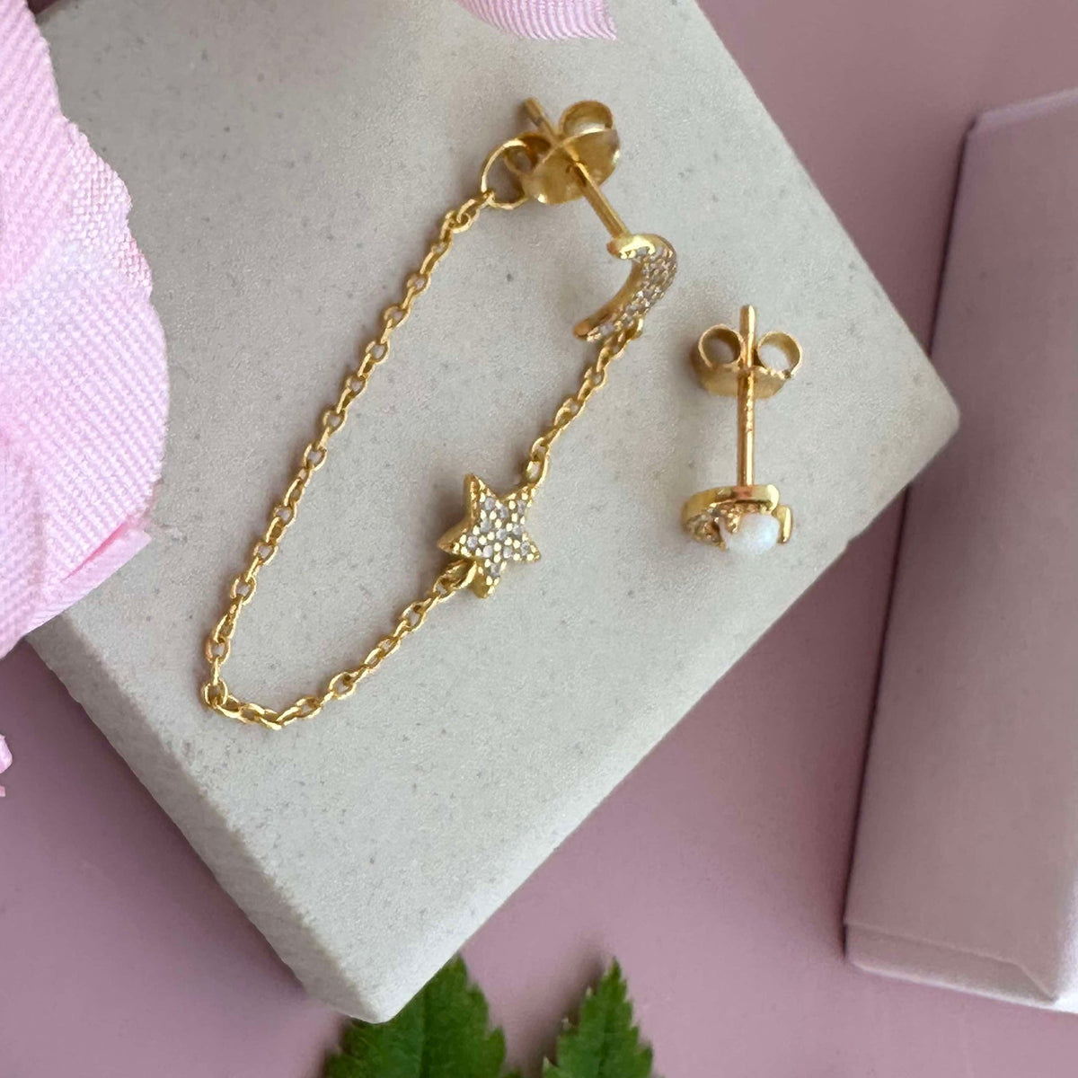 Oorbellen Alva - Dubbele set Sterling zilver