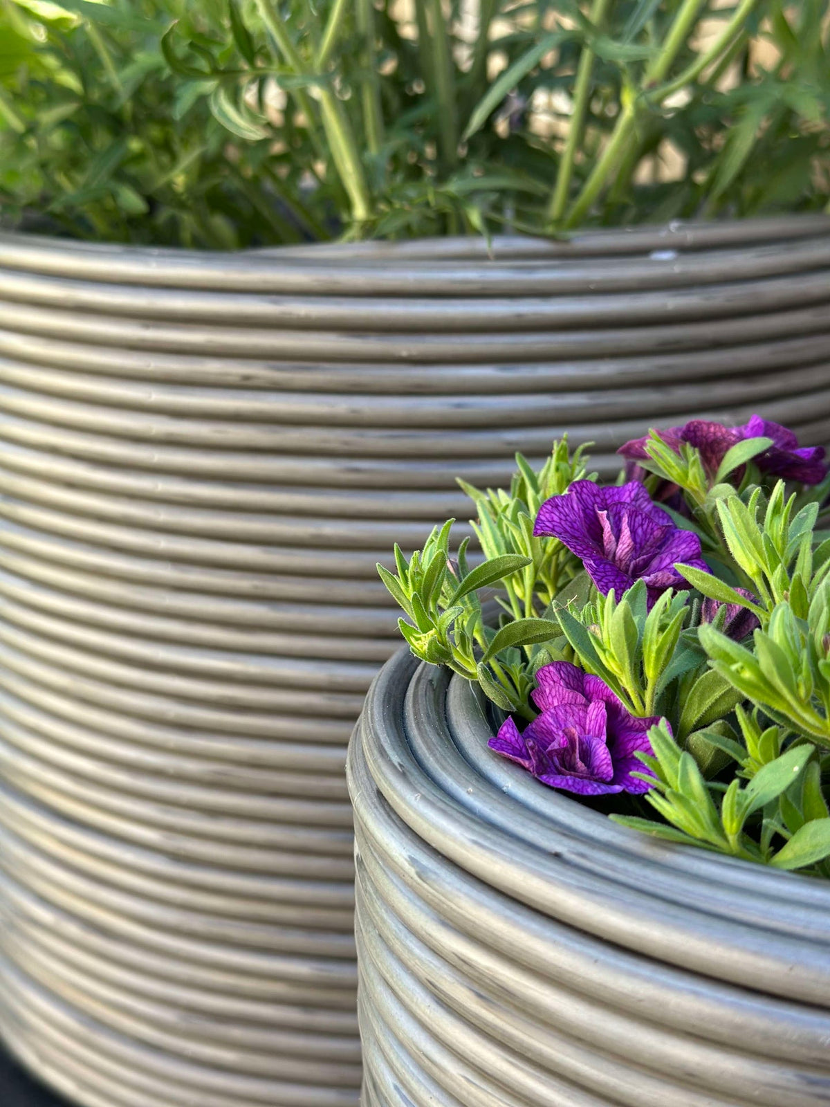 Plantenmand Grijs - Set van 3 stuks