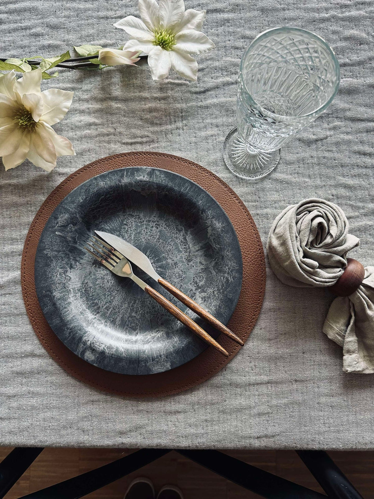 Omkeerbare placemat - Tobacco / Sand