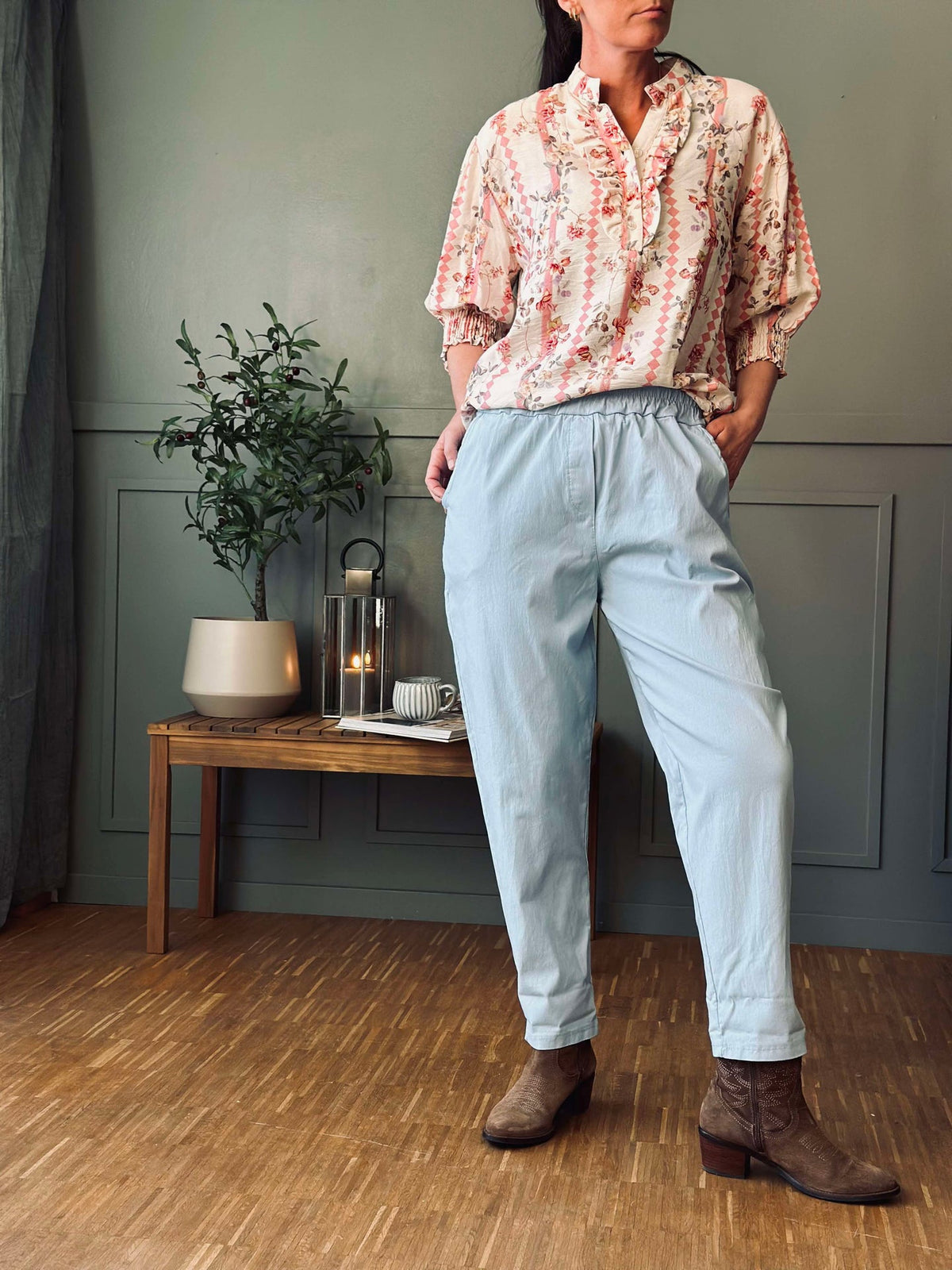 Broek Raffaella - Sky blue