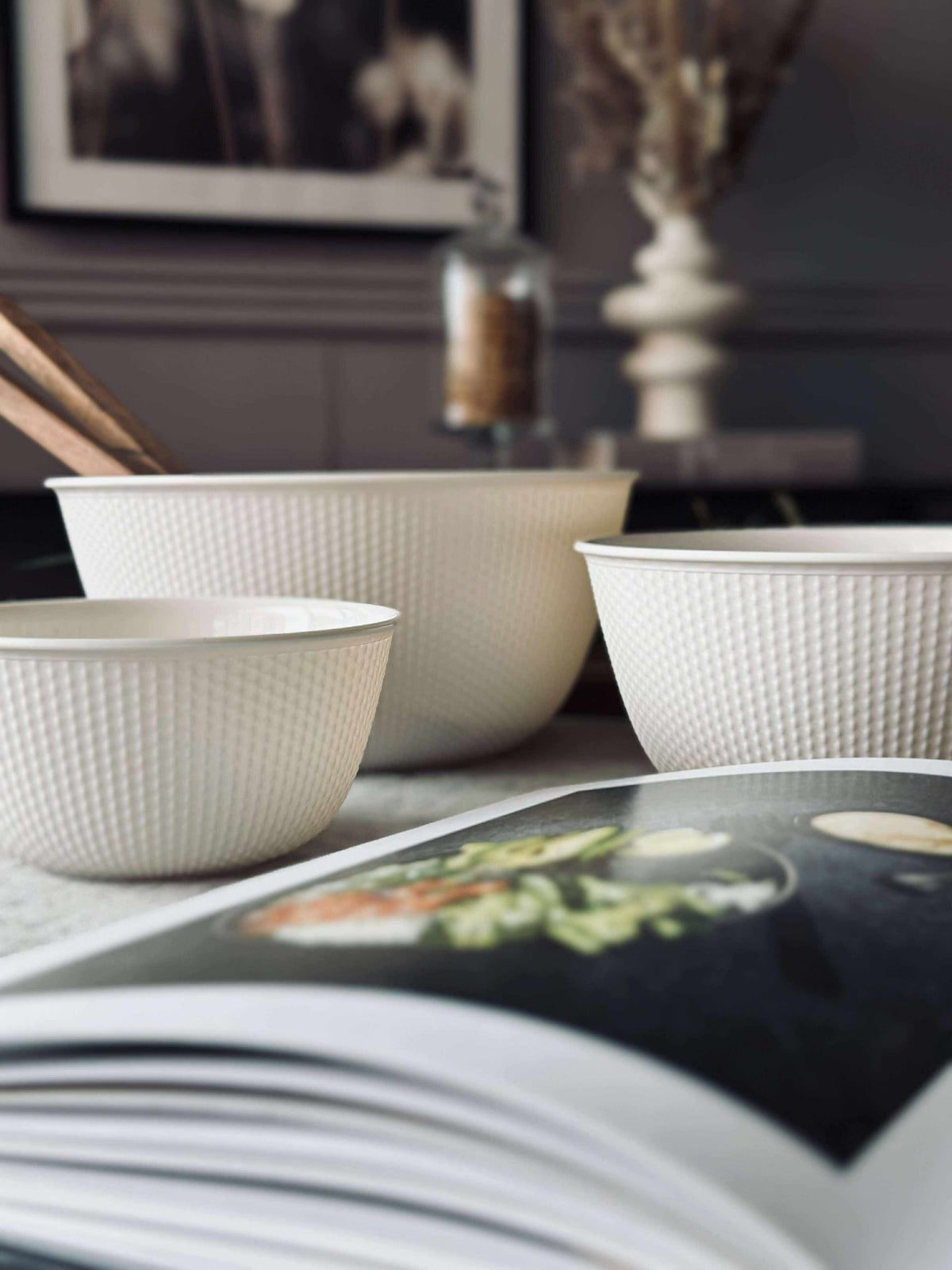 Schalen met deksel - Set van 3 st. White