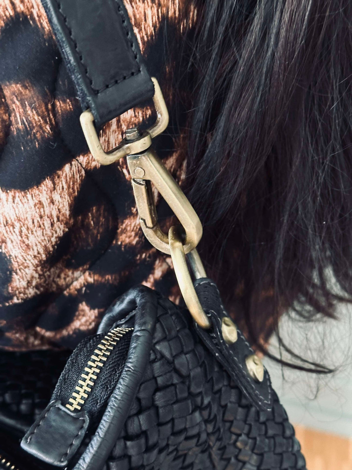 Crossover JOMA vlechtwerk en studs - Black