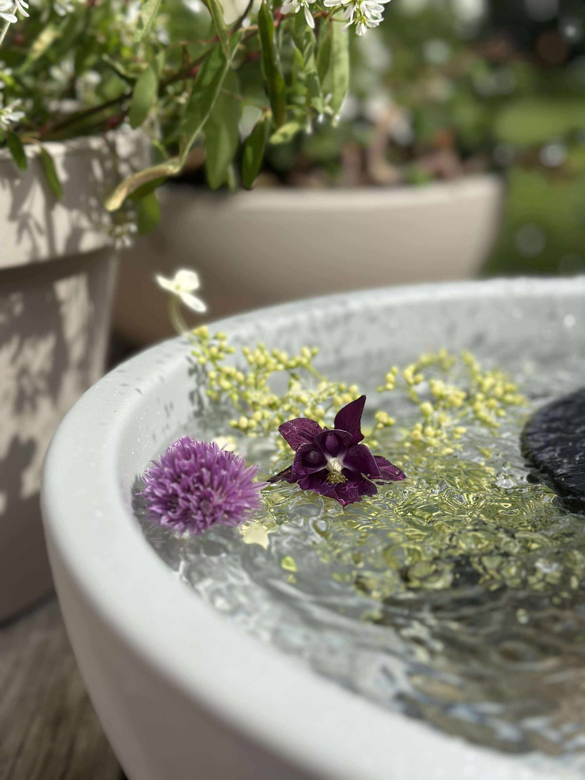 Spiegelvijver van gerecycled plastic - Stone grey