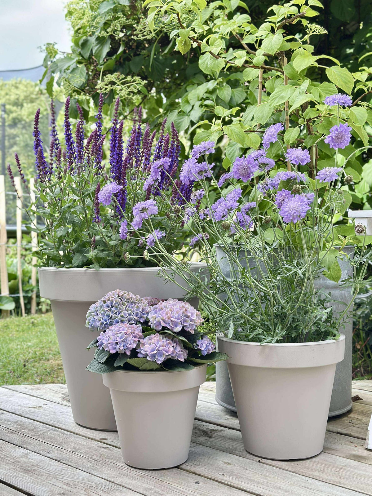 Tuinpot - Gerecycled Beige Dia 25cm