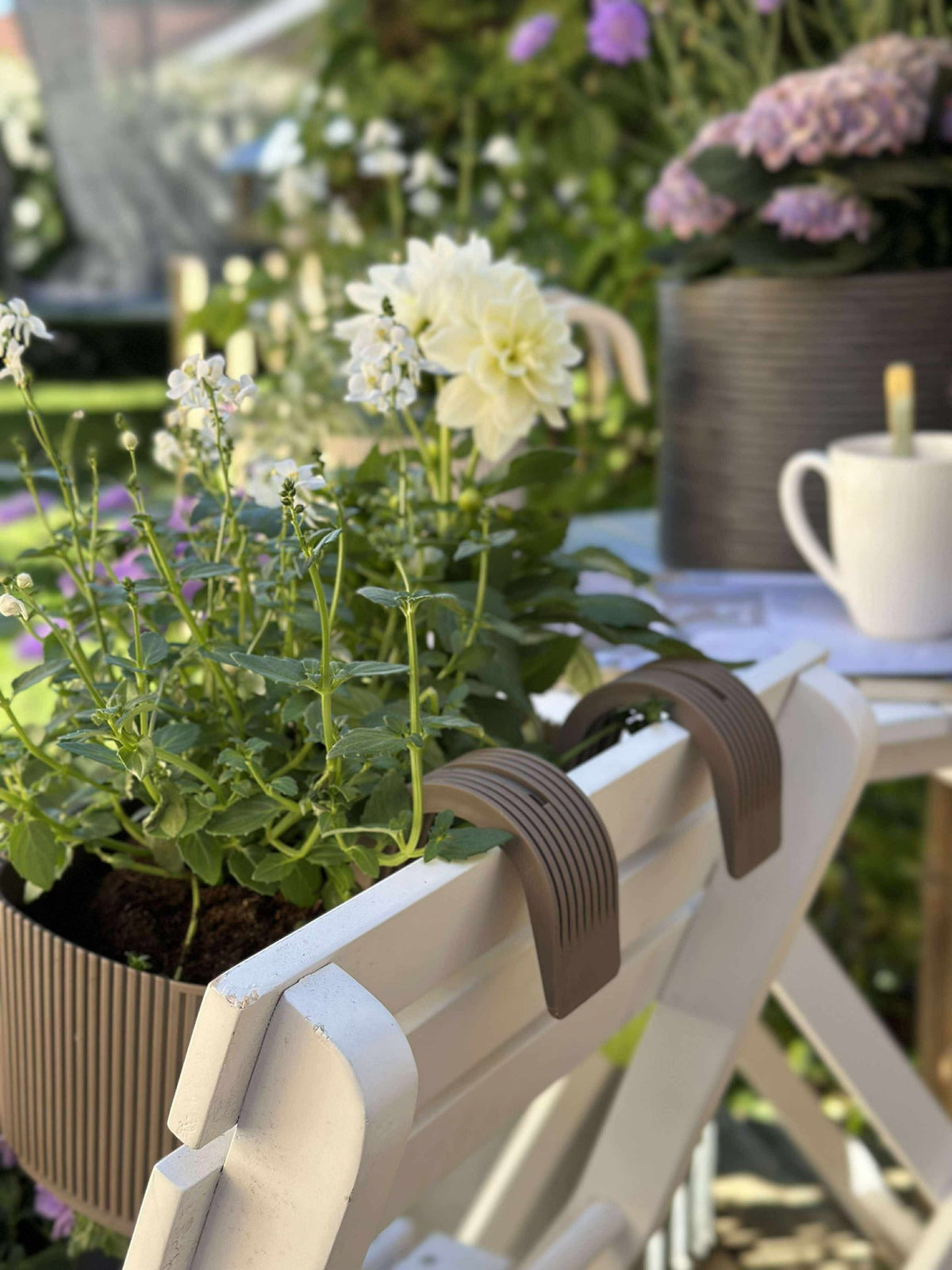Plantenbak met ophanging - Beige