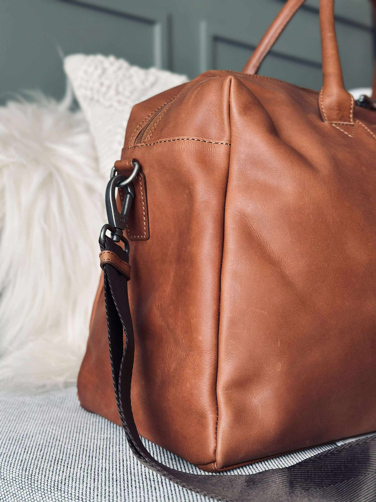 Weekendtas LONDON cognac