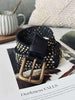 Jeansriem met studs - Black / gold