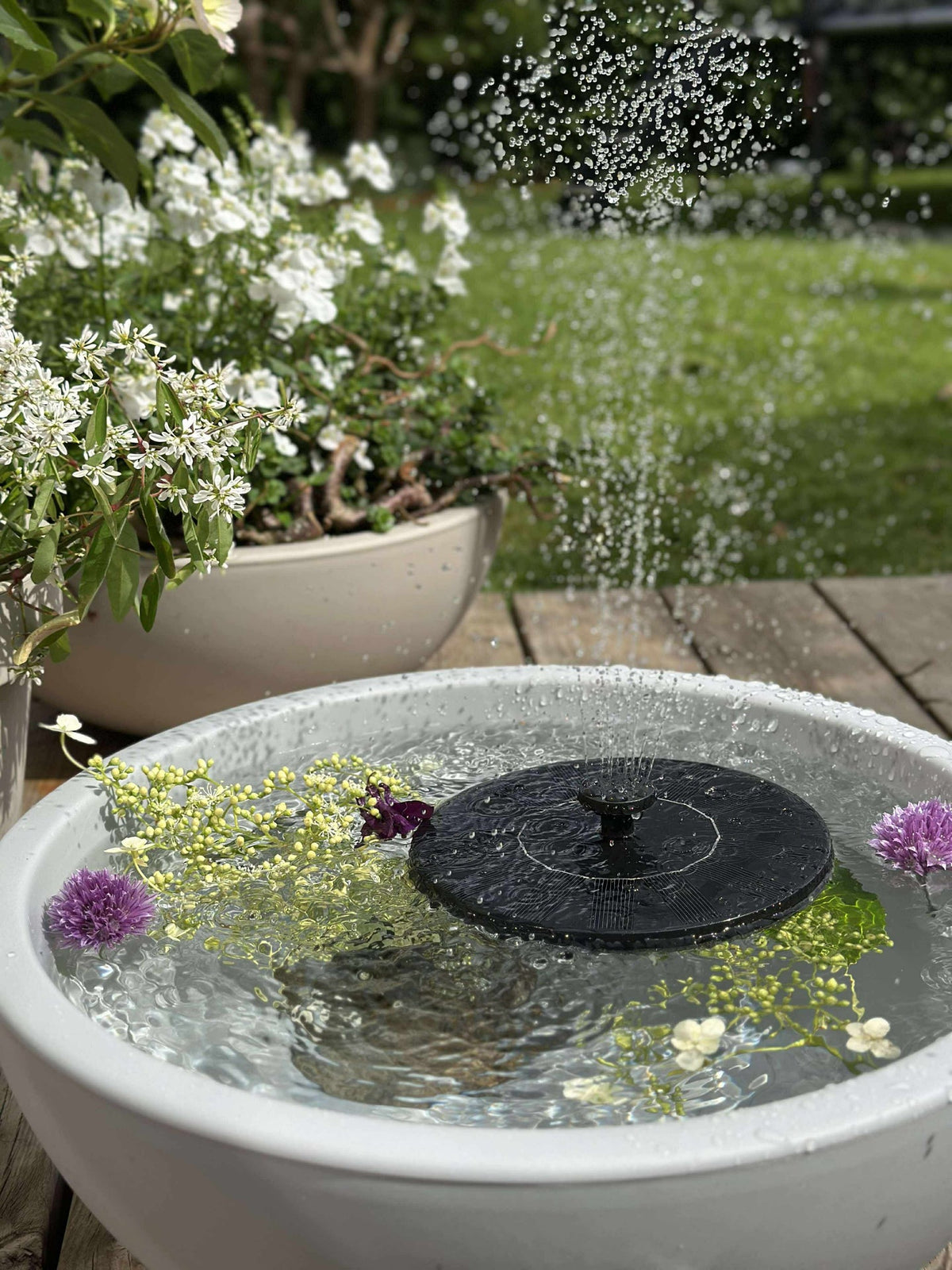 Spiegelvijver van gerecycled plastic - Stone grey