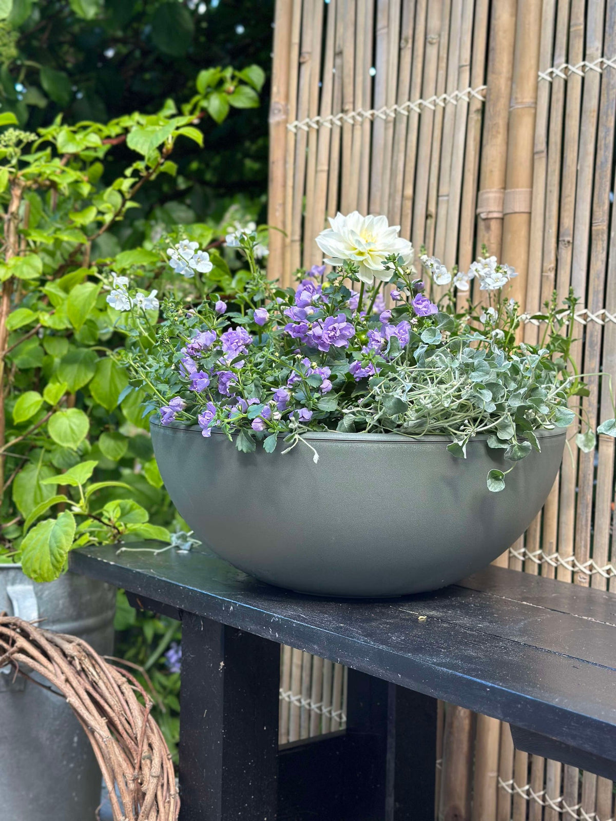 Spiegelvijver / schaal dia 40cm - gerecycled groen