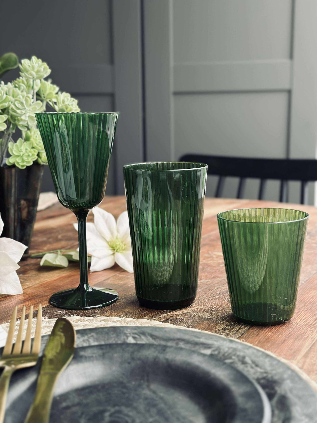 Glas Claire 300 ml. Groen - 2 st.