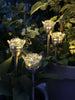Fakkel met zonnecellen FLOWER – Set van 4 stuks