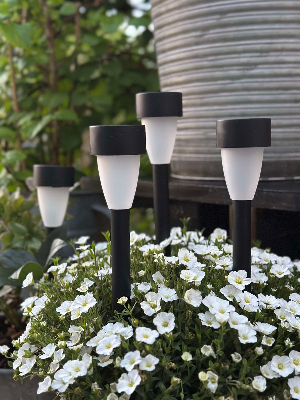 Fakkel met zonnecellen – Set van 4 stuks.