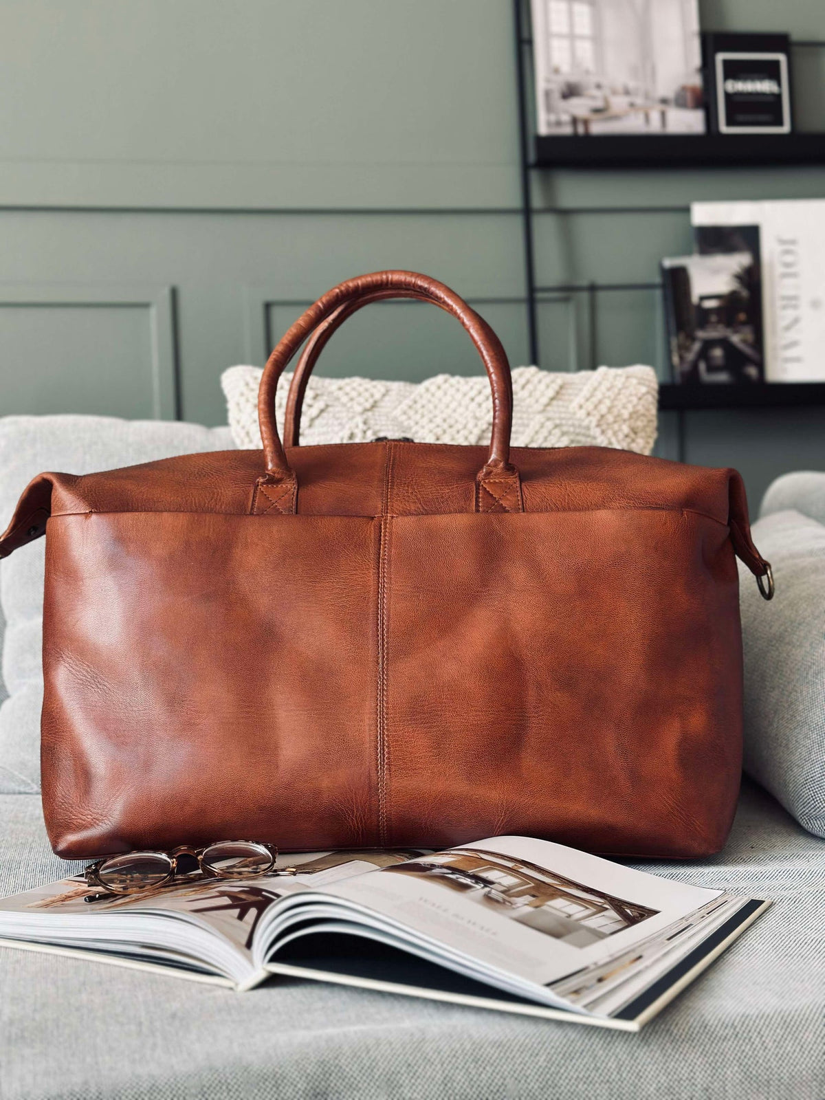 Weekendtas DEXTER - Cognac