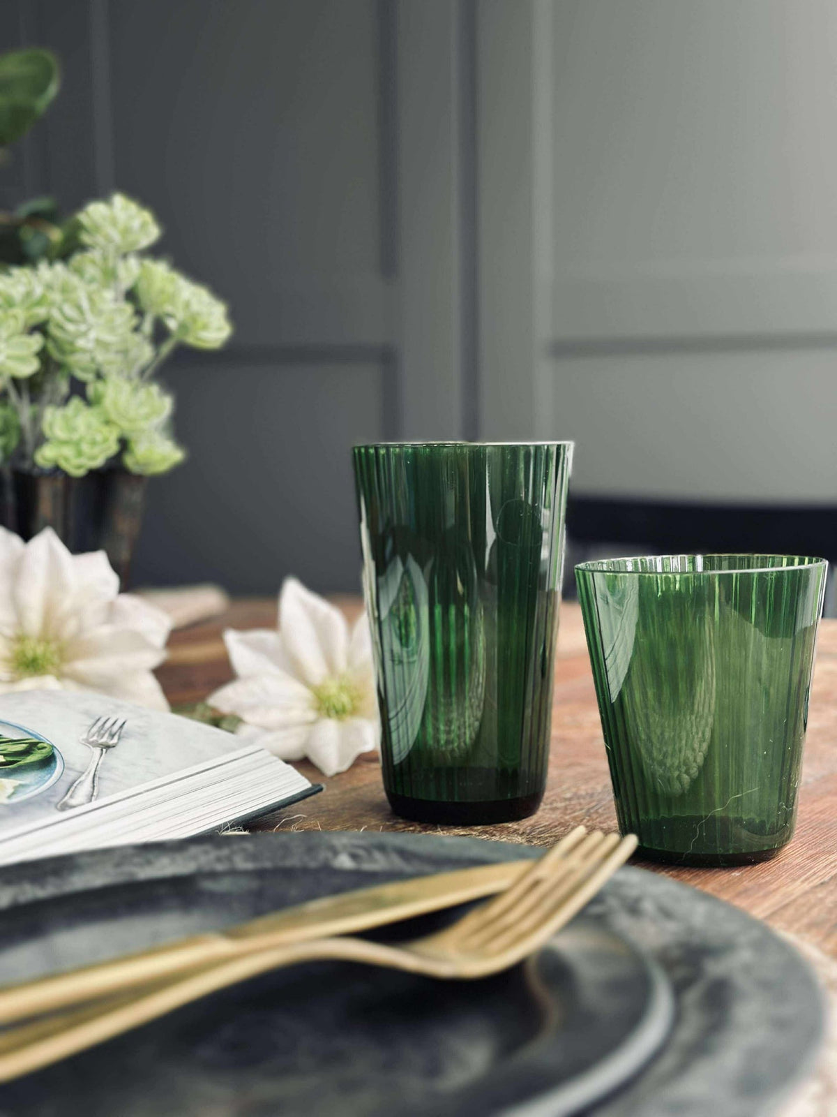 Glas Claire 500ml. Groen - 2 st.