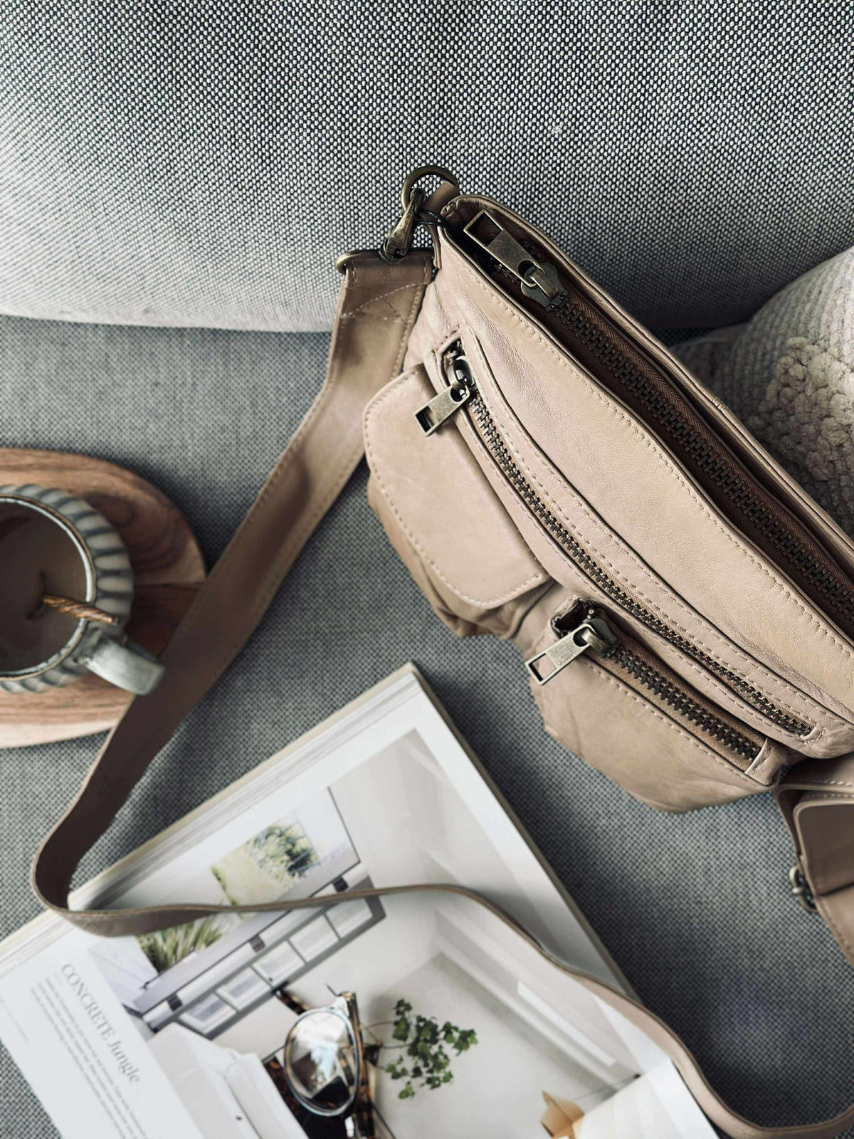 Crossbody LATTE - Ultra zacht