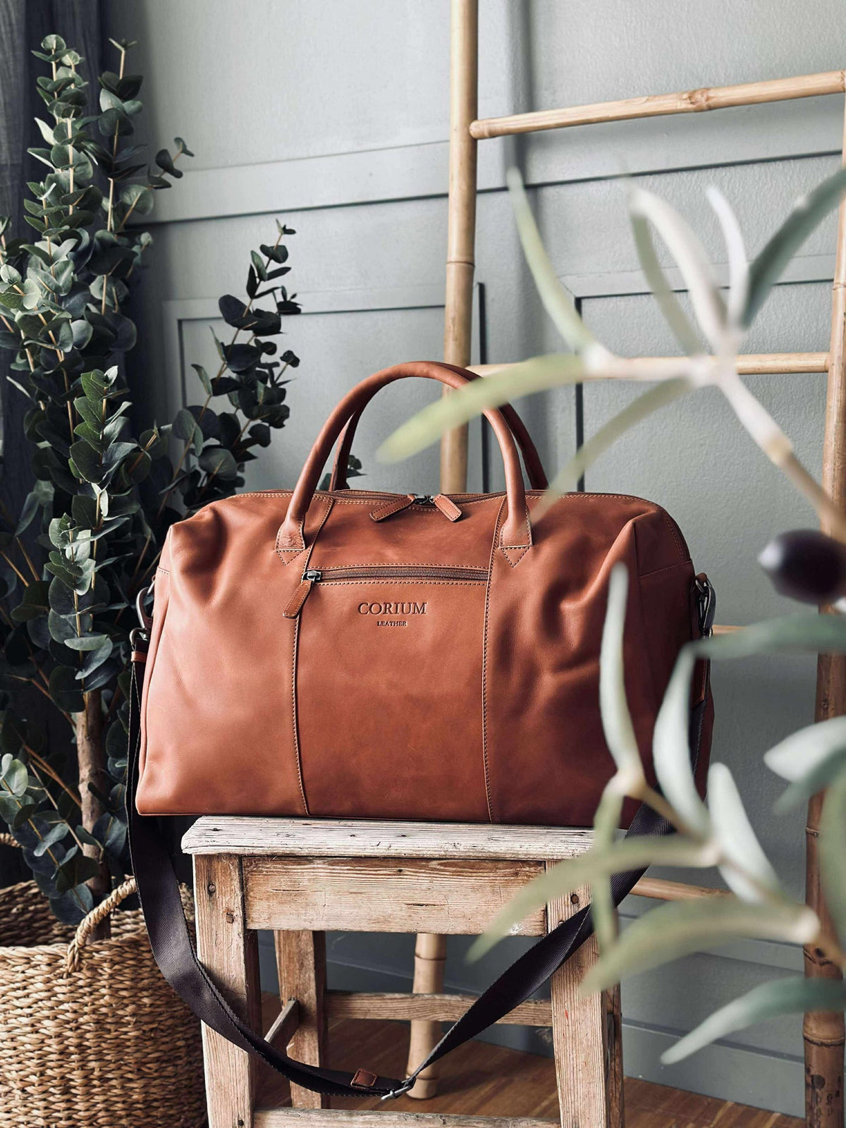 Weekendtas LONDON cognac