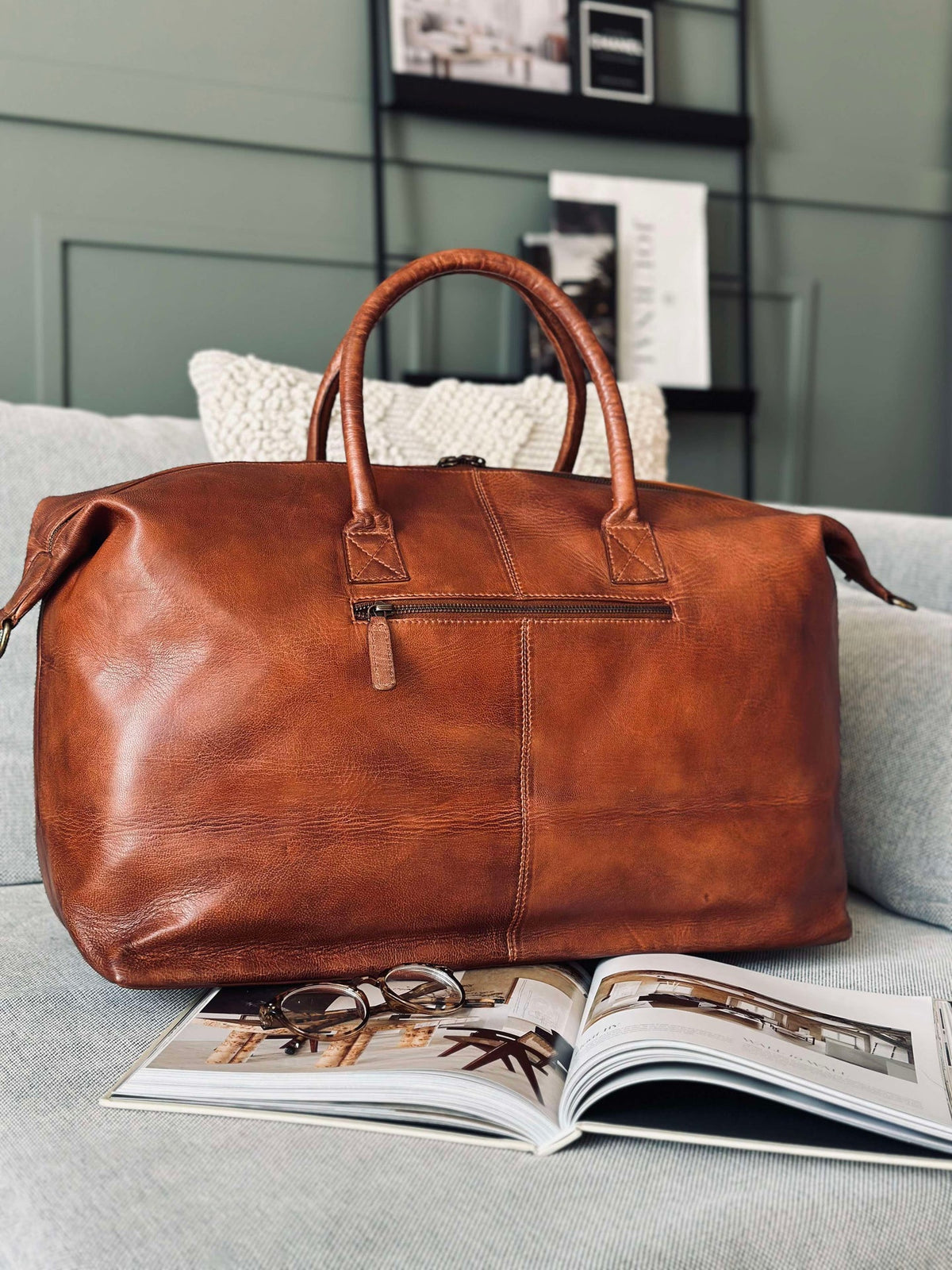 Weekendtas DEXTER - Cognac