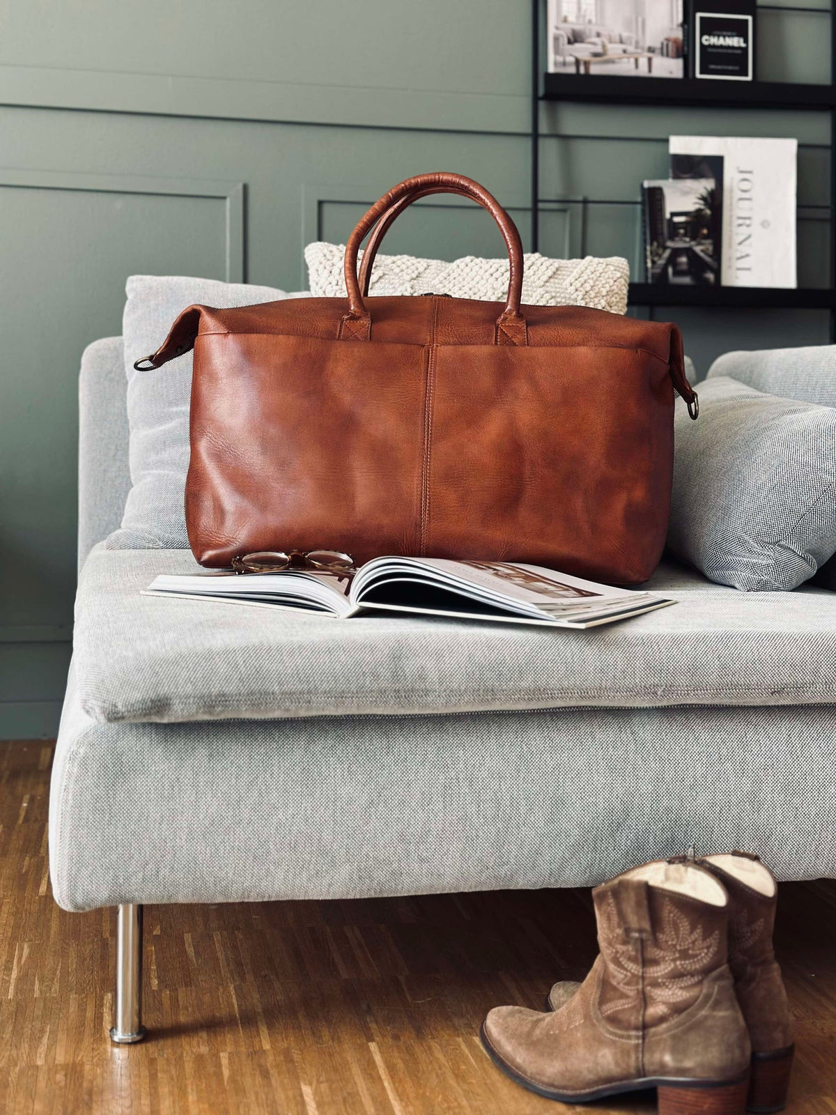Weekendtas DEXTER - Cognac