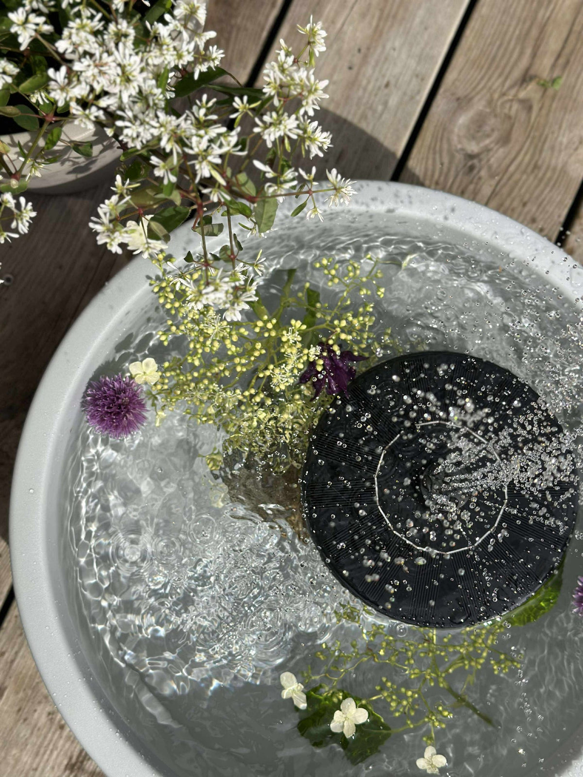 Spiegelvijver van gerecycled plastic - Stone grey