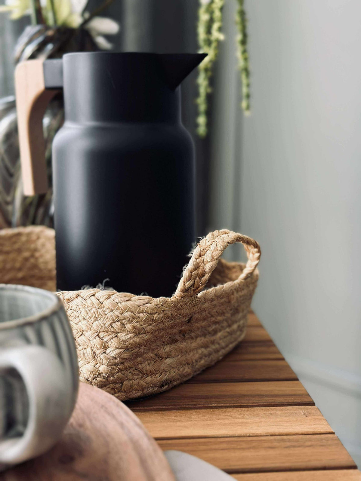 mand met handvat - Jute