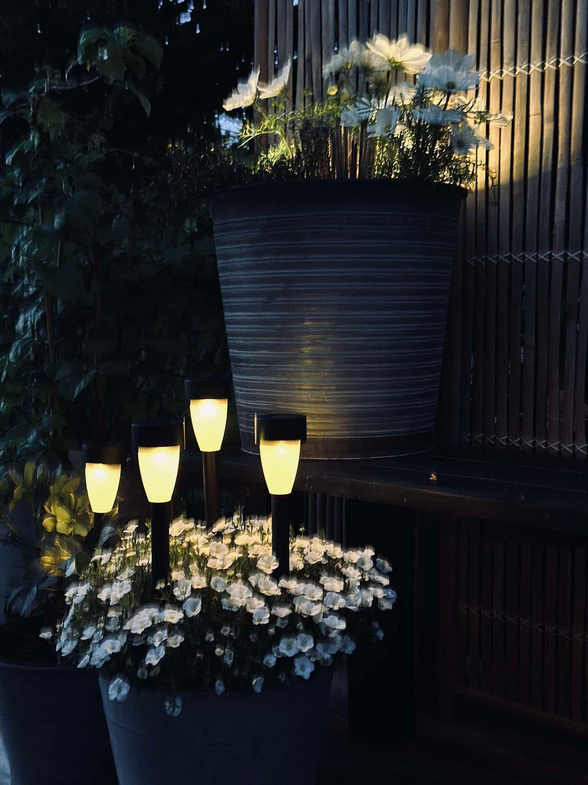 Fakkel met zonnecellen – Set van 4 stuks.