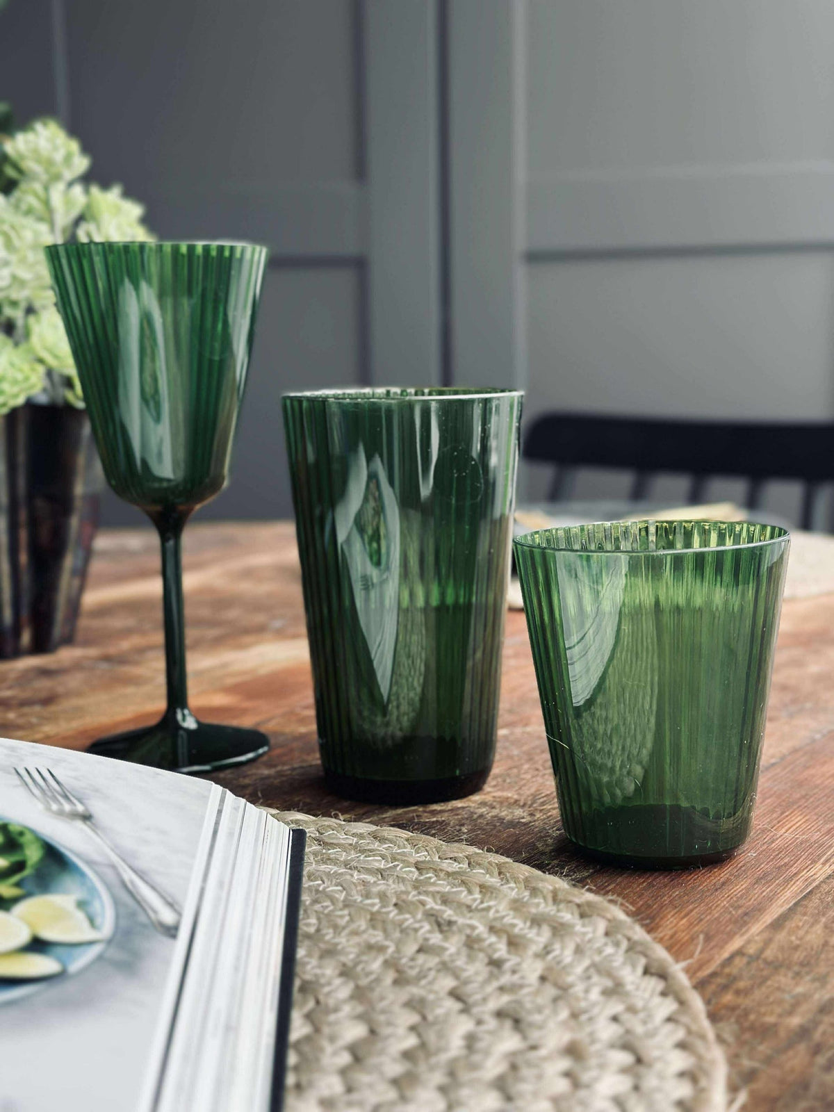 Glas Claire 300 ml. Groen - 2 st.
