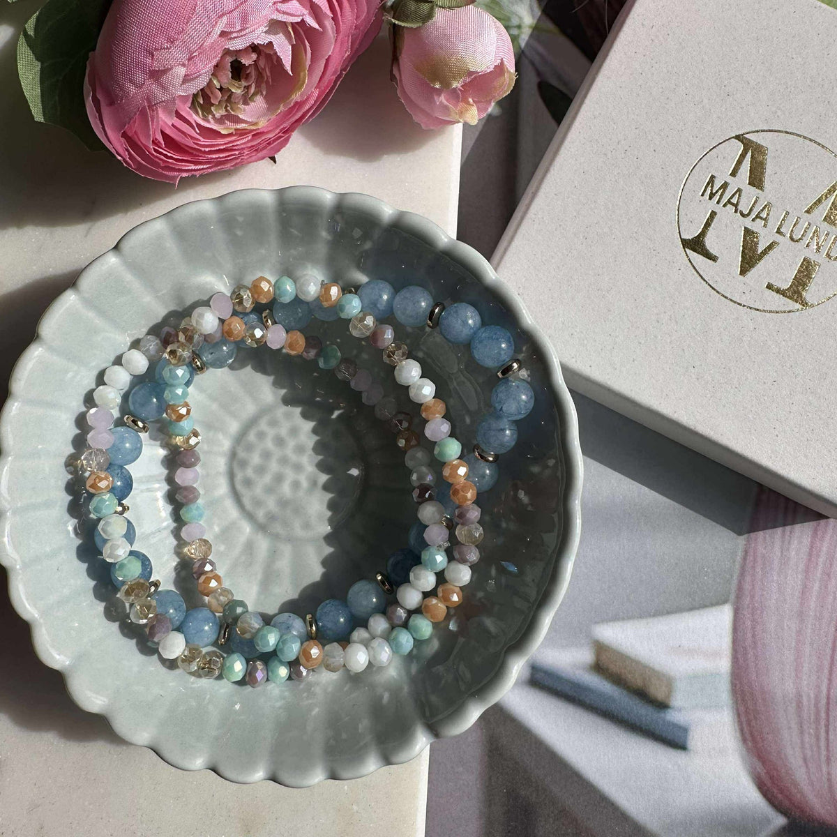 Armbanden Luna Soft blue – Set van 3 stuks