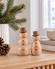Sneeuwman - wood – decoratief figuur