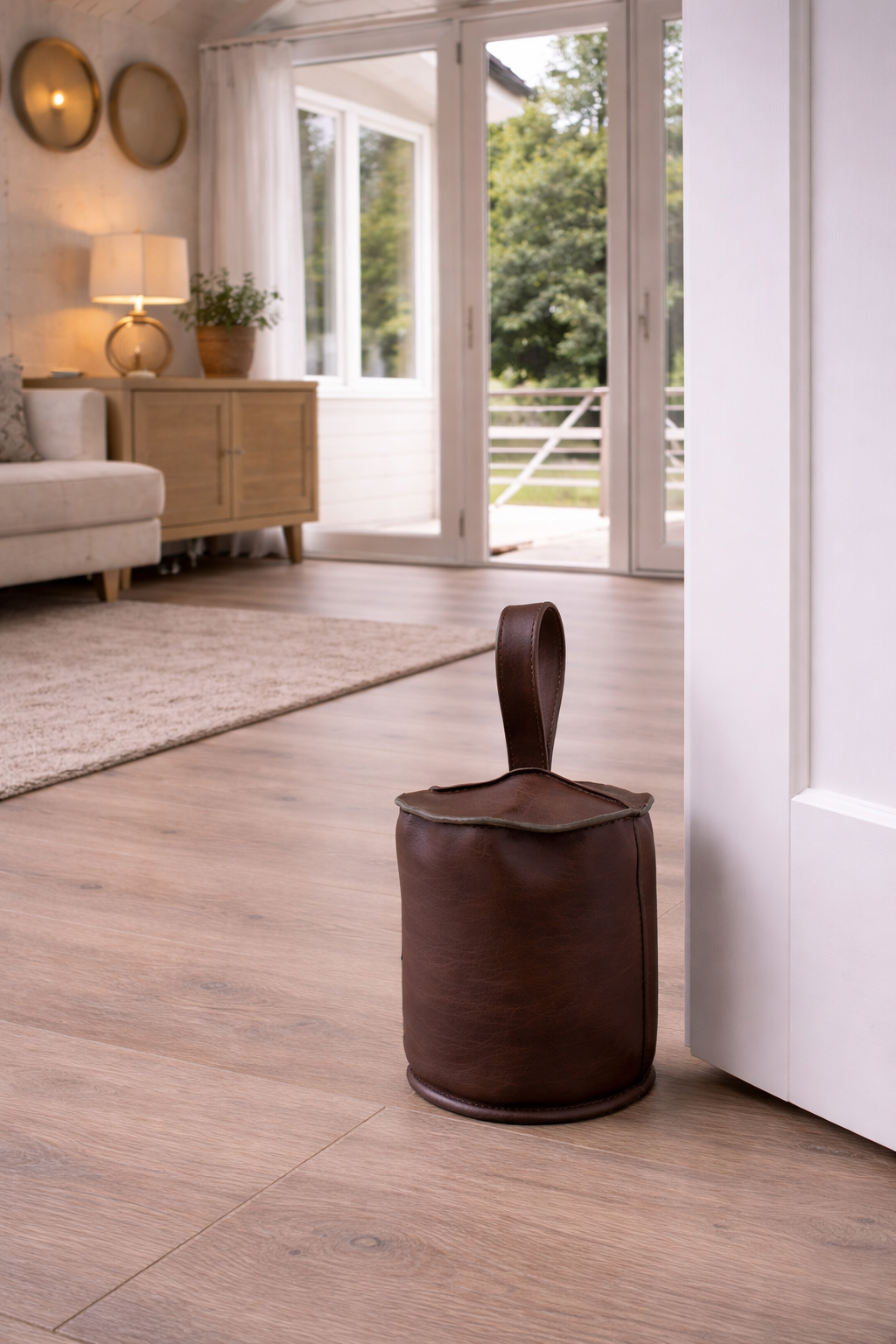 Deurstopper – Bruin leer