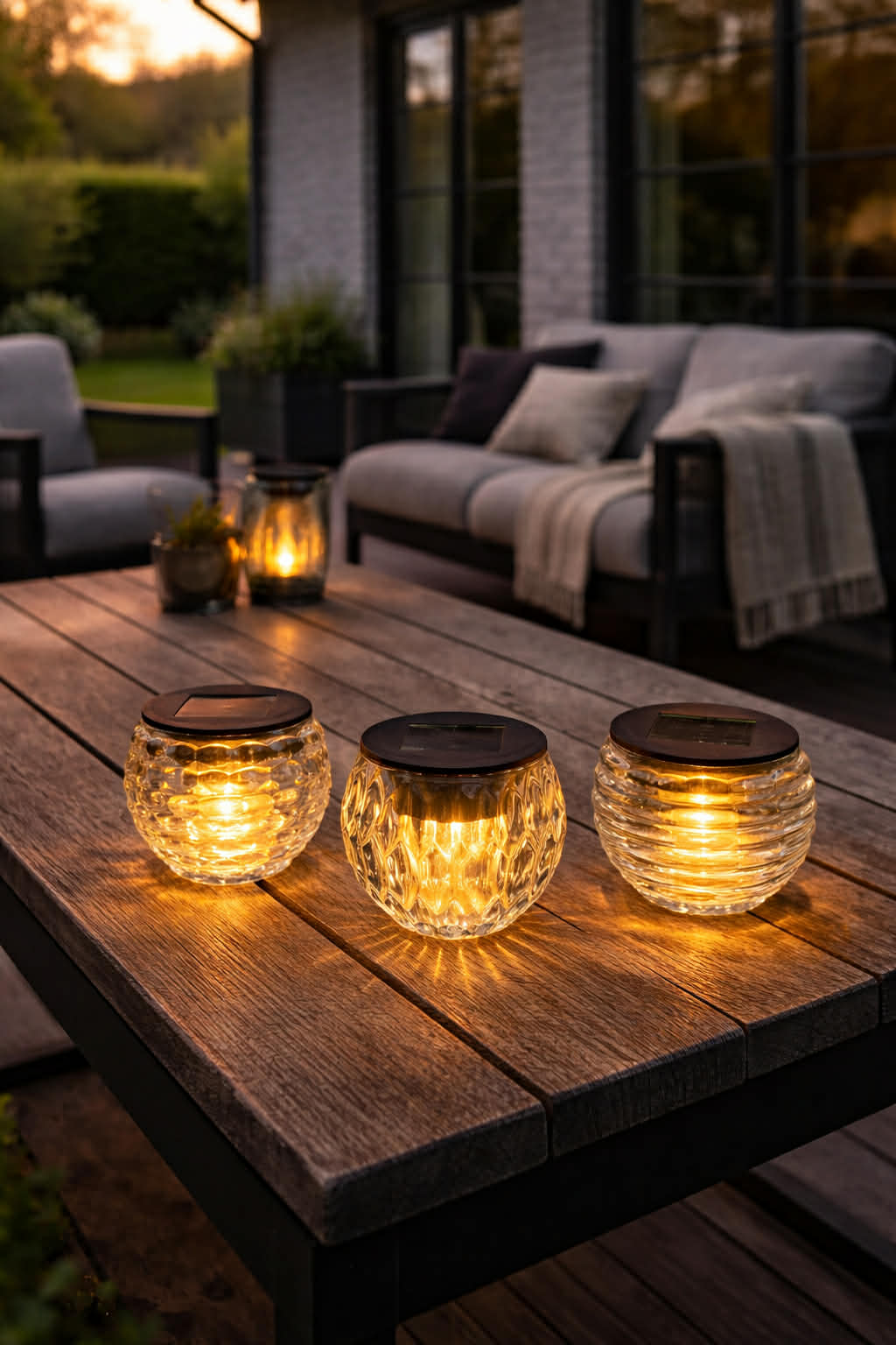 Lantaarn met zonnecellen - Buiten