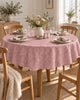 Tafelkleed JACQUARD dia 140cm - Roze