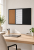 Bord met weekplanner en prikbord – van kurk