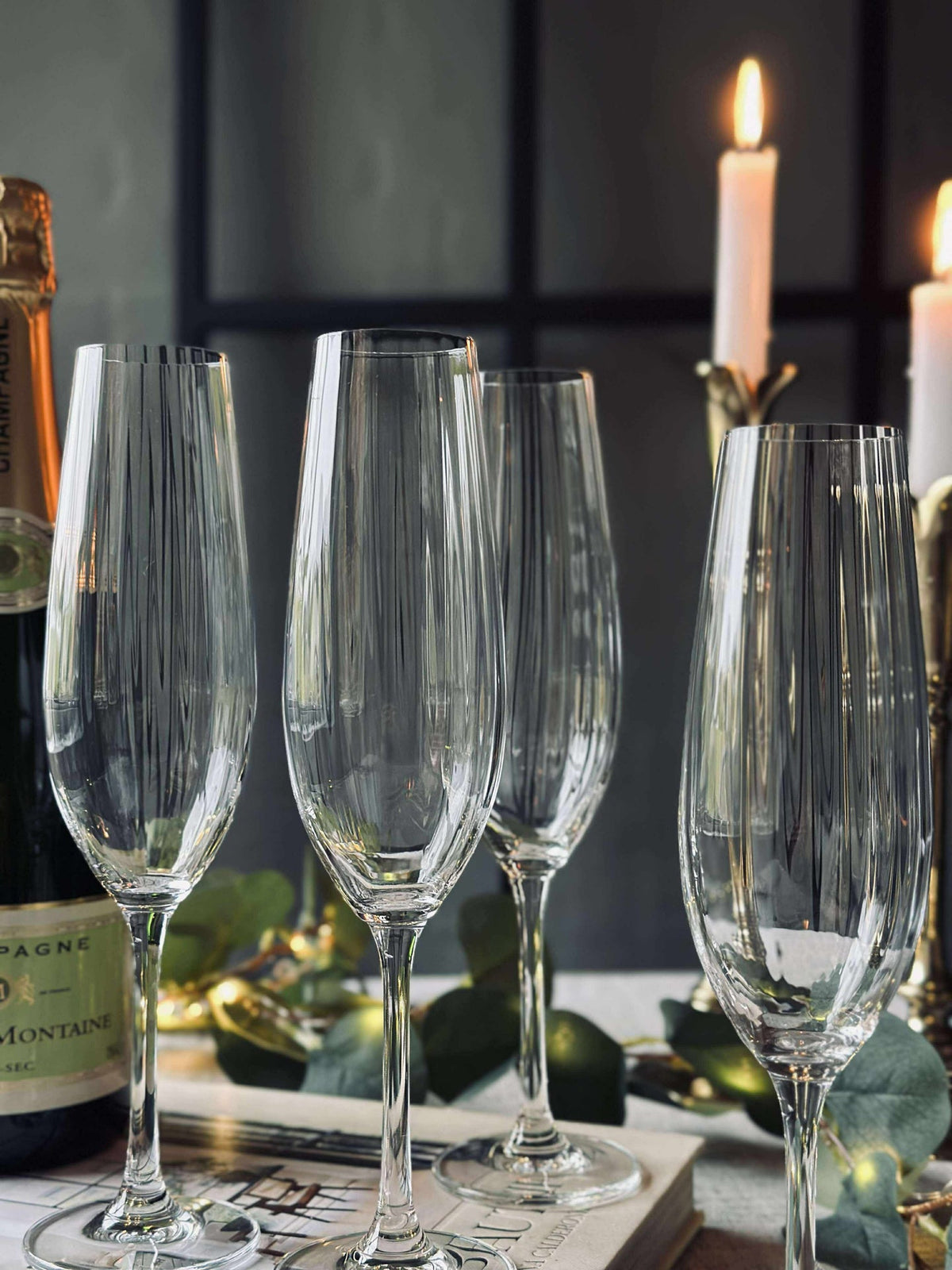 Champagneglazen CRYSTAL - Set van 4 st.