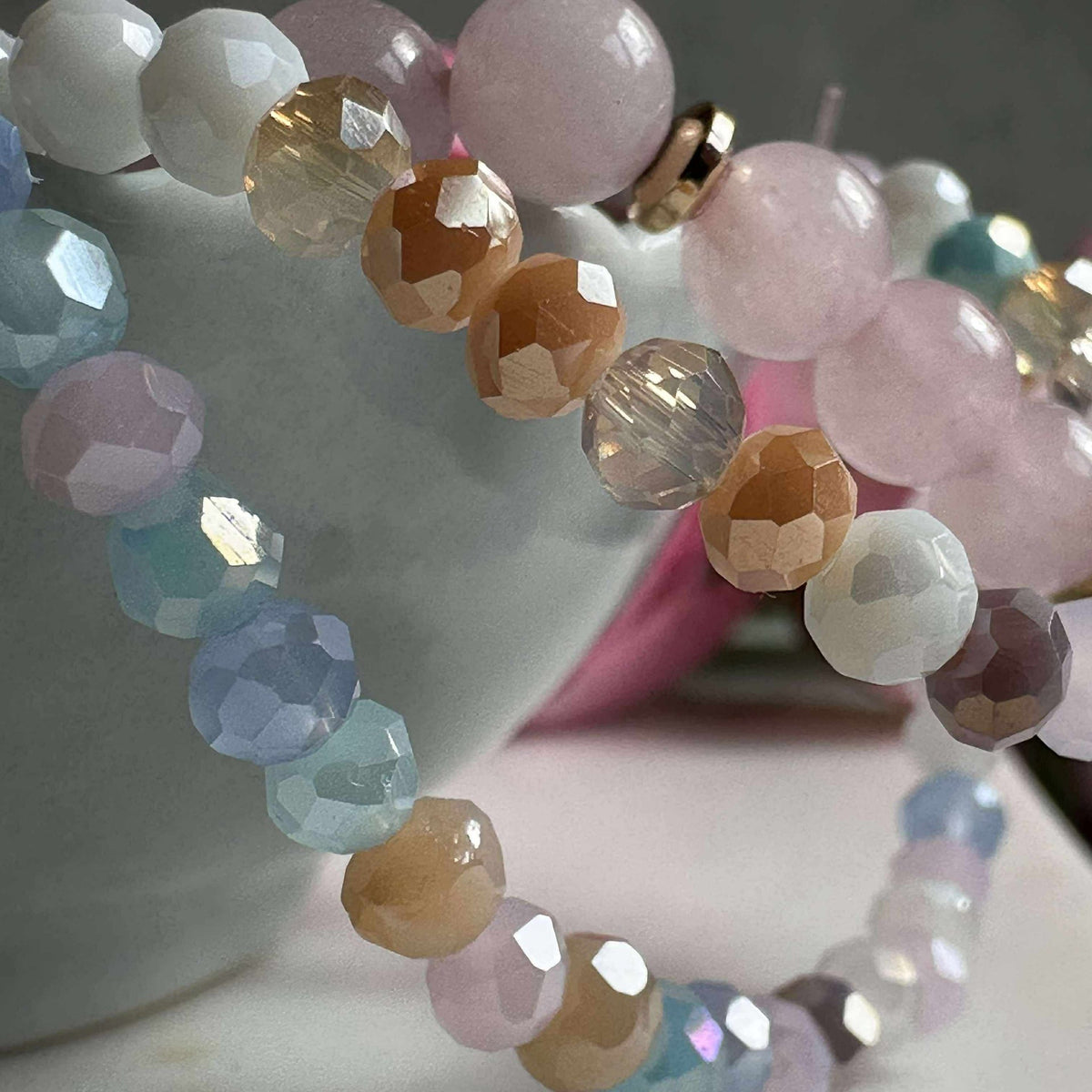 Armband Luna Soft pink – Set van 3 stuks